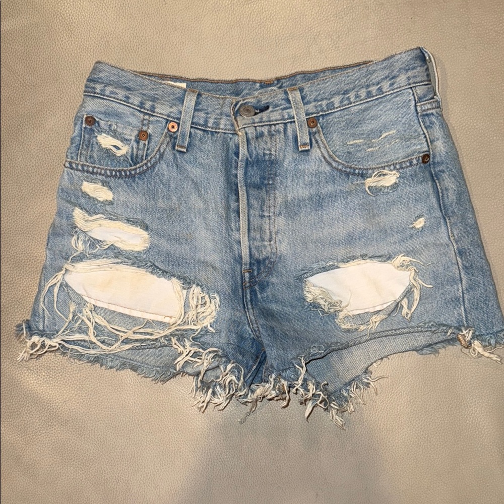 Levi's Distressed Denim Shorts